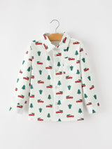 Christmas Boys Christmas Tree Truck Print Shirt & Red Suspender Pants Set - Rylee Faith Designs - Flyclothing LLC