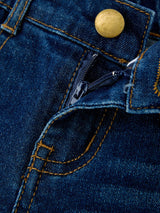 FALL Girls Floral Appliqué Denim Bell Bottom Jeans