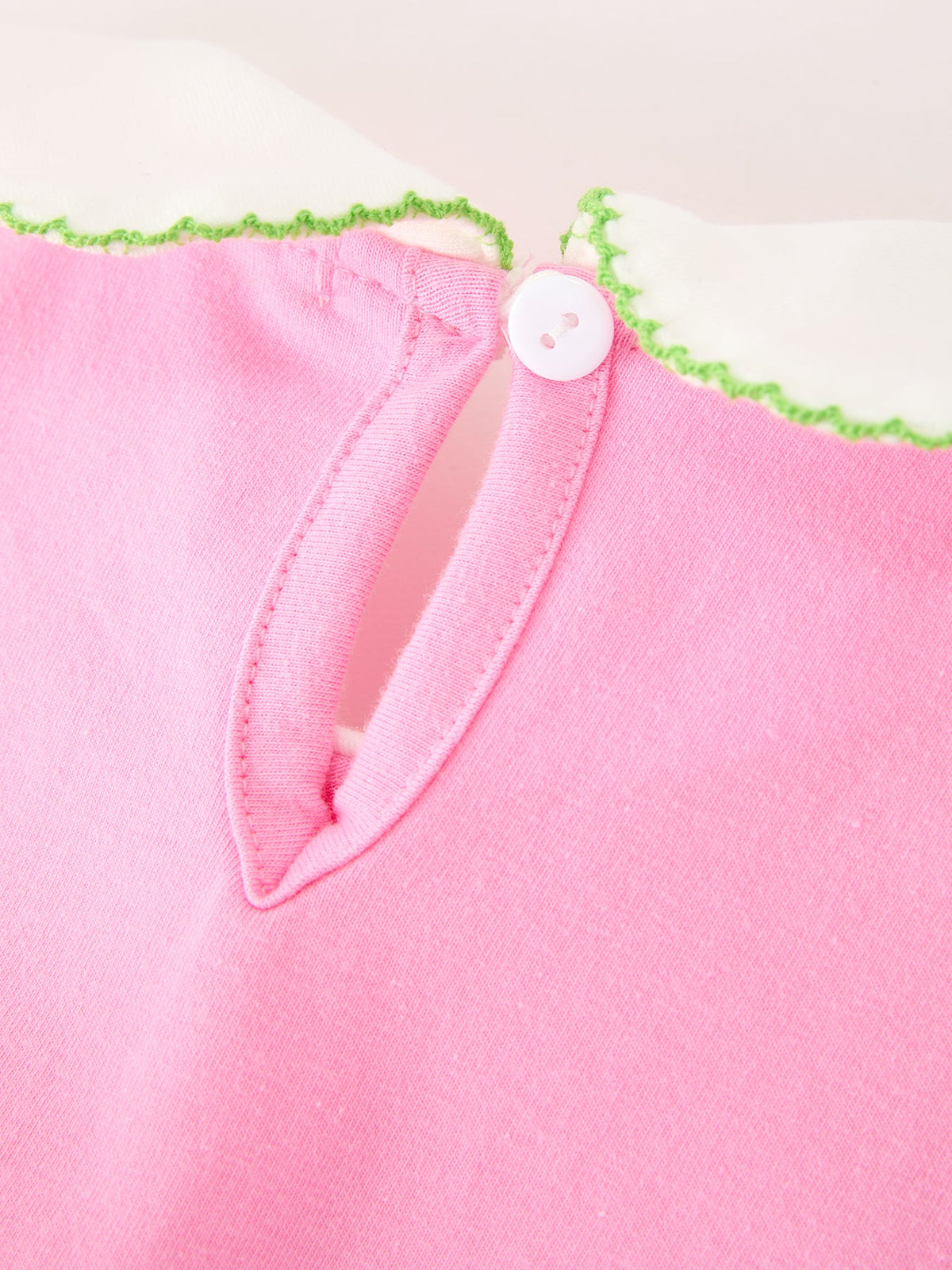 Girls Christmas Pink Bow & Christmas Tree Peter Pan Collar Dress - Rylee Faith Designs - Flyclothing LLC