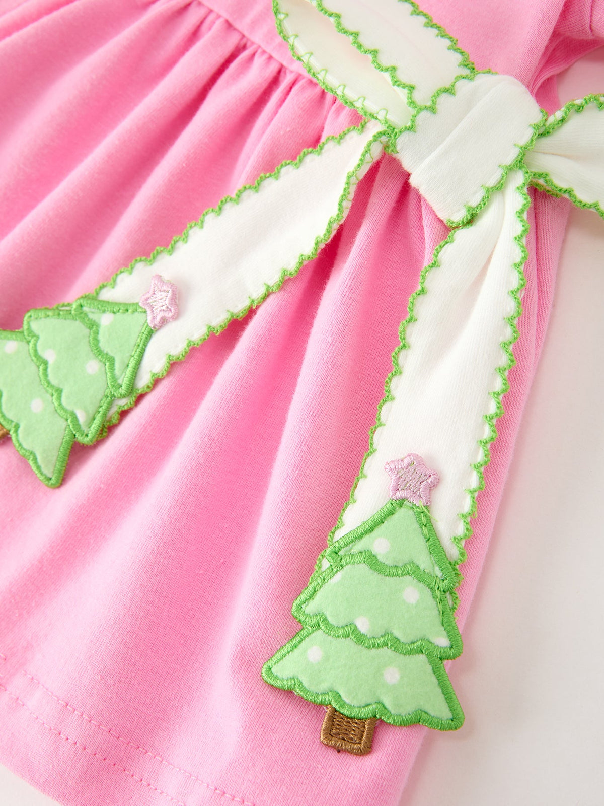 Baby Girls Christmas Pink Bow Christmas Tree Top & Bloomer Set - Rylee Faith Designs - Flyclothing LLC
