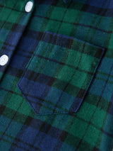 Christmas Boys Green & Navy Plaid Button Down Shirt - Rylee Faith Designs - Flyclothing LLC