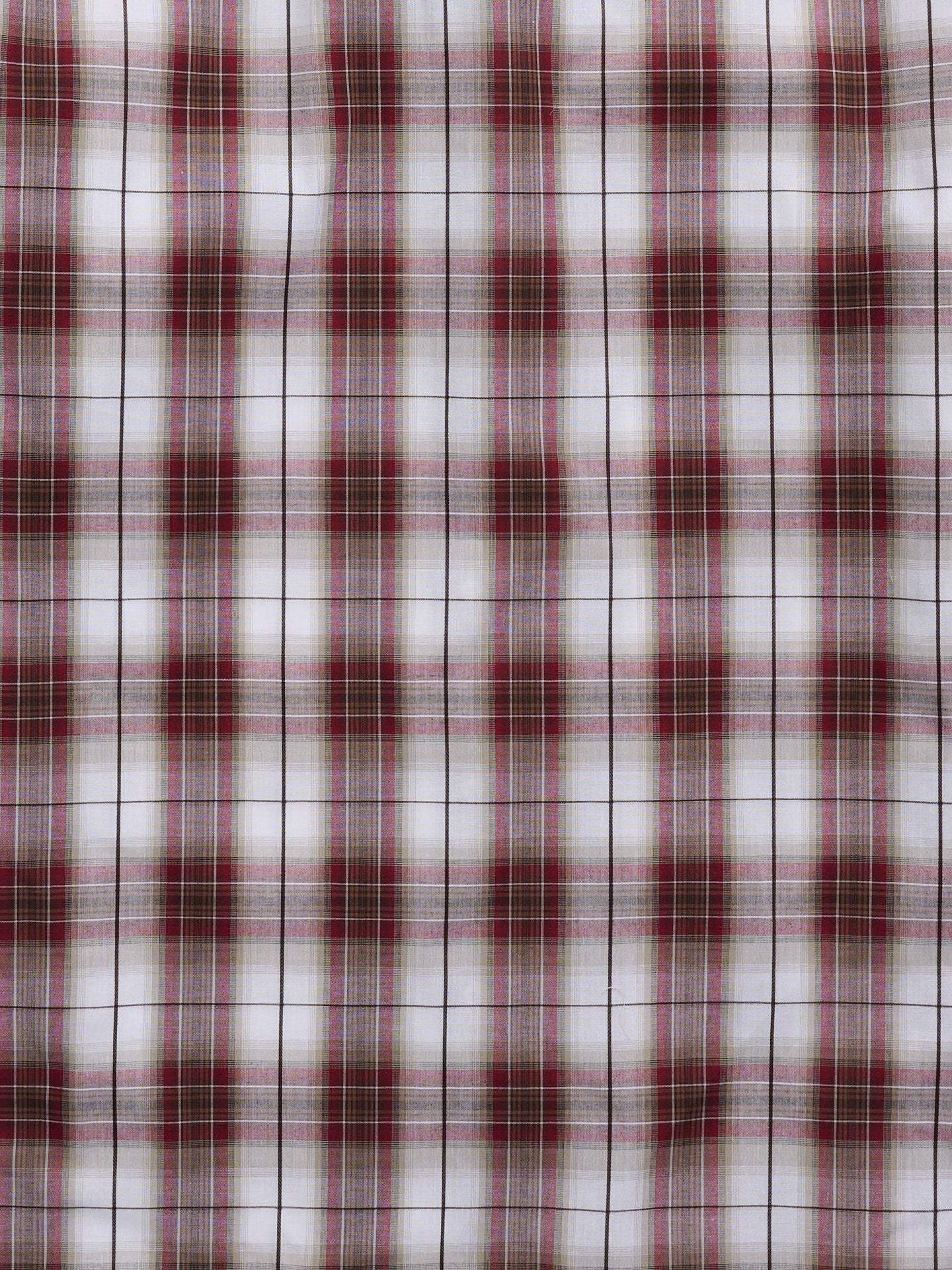 Men's Ely Cattleman Short Sleeve Plaid Western Snap Shirt- Burgundy & Navy - Ely Cattleman - Flyclothing LLC