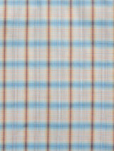 Men's Ely Cattleman Short Sleeve Plaid Western Snap Shirt- Light Blue & Rust - Ely Cattleman - Flyclothing LLC