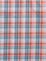 Men's Ely Cattleman Short Sleeve Plaid Western Snap Shirt- Melon & Navy - Ely Cattleman - Flyclothing LLC