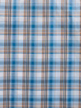 Men's Ely Cattleman Short Sleeve Plaid Western Snap Shirt- Melon & Navy - Ely Cattleman - Flyclothing LLC