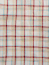Men's Ely Cattleman Short Sleeve Plaid Western Snap Shirt- Ecru & Navy