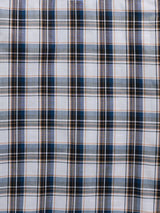 Men's Ely Cattleman Short Sleeve Plaid Western Snap Shirt- Ecru & Navy