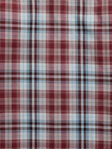 Men's Ely Cattleman Short Sleeve Burgundy Plaid Western Snap Shirt - Ely Cattleman - Flyclothing LLC