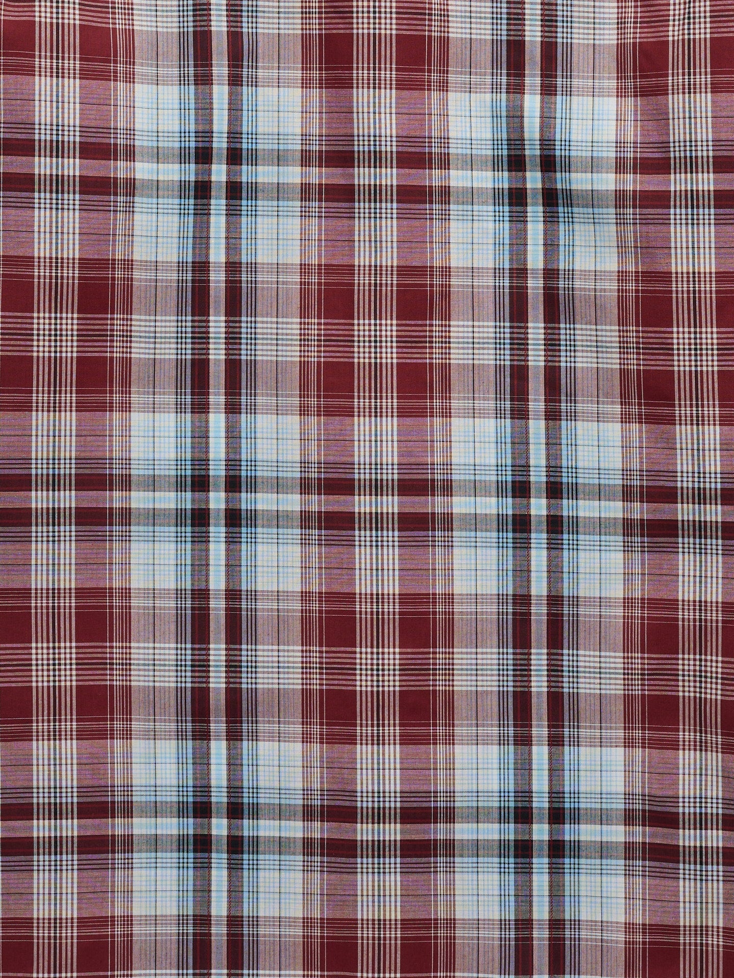 Men's Ely Cattleman Short Sleeve Burgundy Plaid Western Snap Shirt