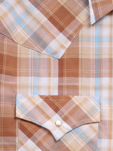 Men's Ely Cattleman Short Sleeve Gold Plaid Western Snap Shirt - Ely Cattleman - Flyclothing LLC