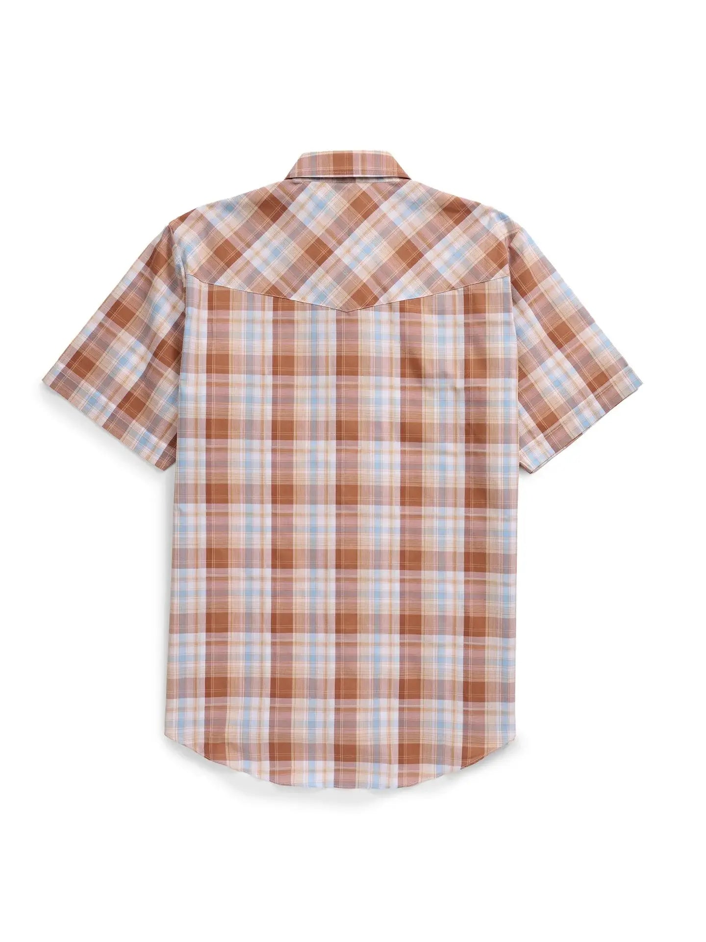 Men's Ely Cattleman Short Sleeve Gold Plaid Western Snap Shirt - Ely Cattleman - Flyclothing LLC