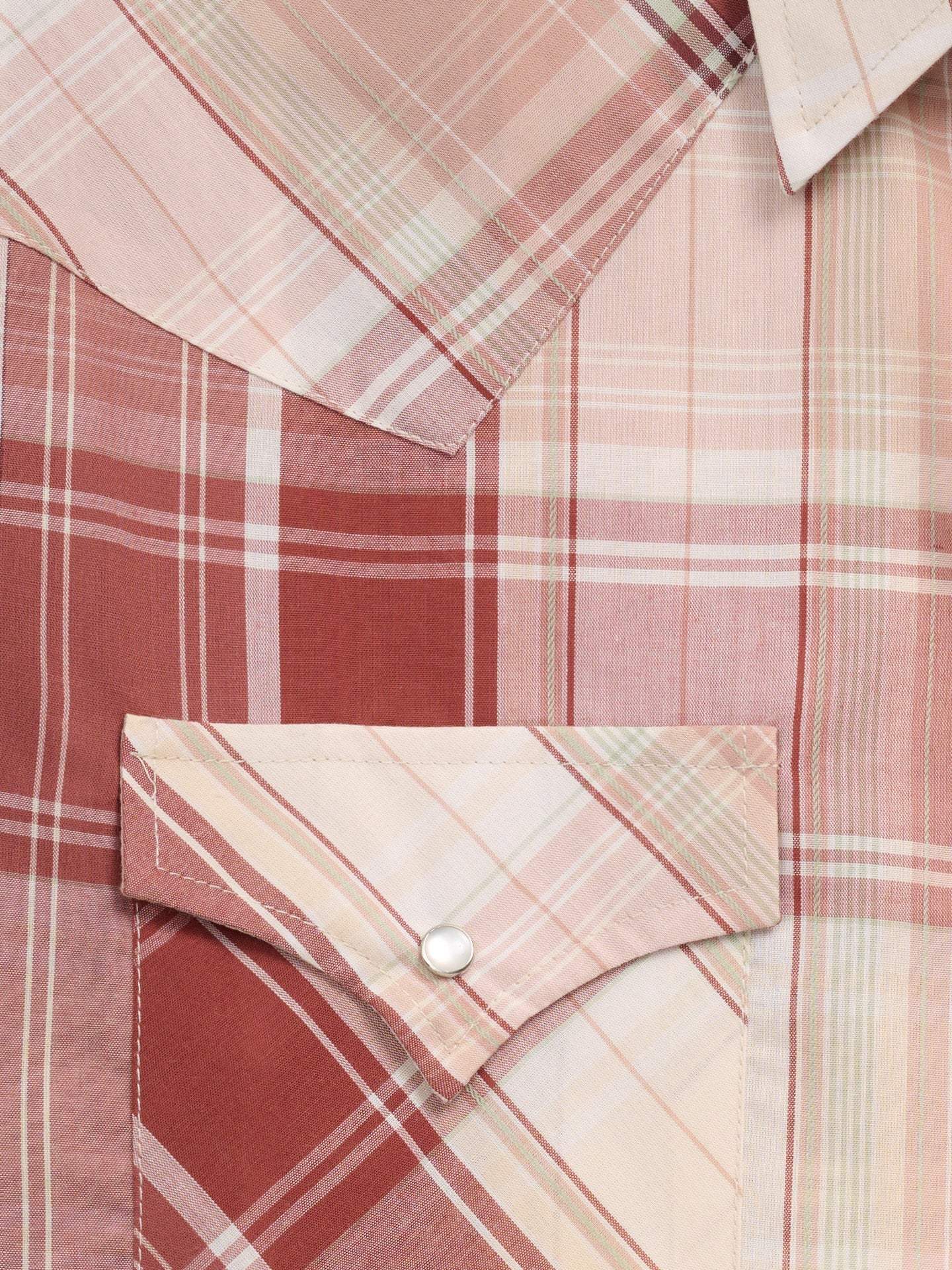 Men's Ely Cattleman Short Sleeve Copper Plaid Western Snap Shirt - Ely Cattleman - Flyclothing LLC