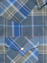 Men's Ely Cattleman Short Sleeve Navy Plaid Western Snap Shirt - Ely Cattleman - Flyclothing LLC