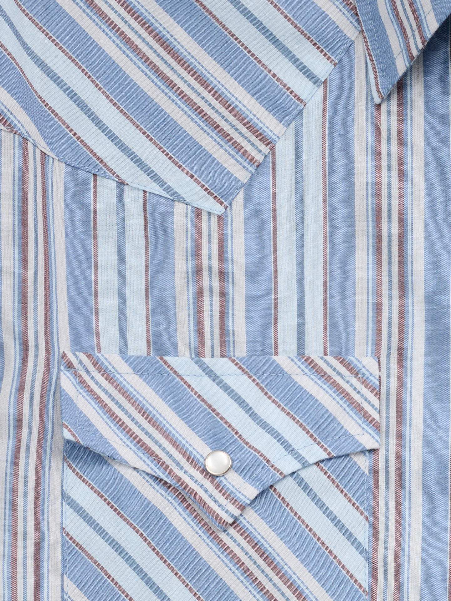 Men's Ely Cattleman Short Sleeve Stone Blue Stripe Western Snap Shirt - Ely Cattleman - Flyclothing LLC