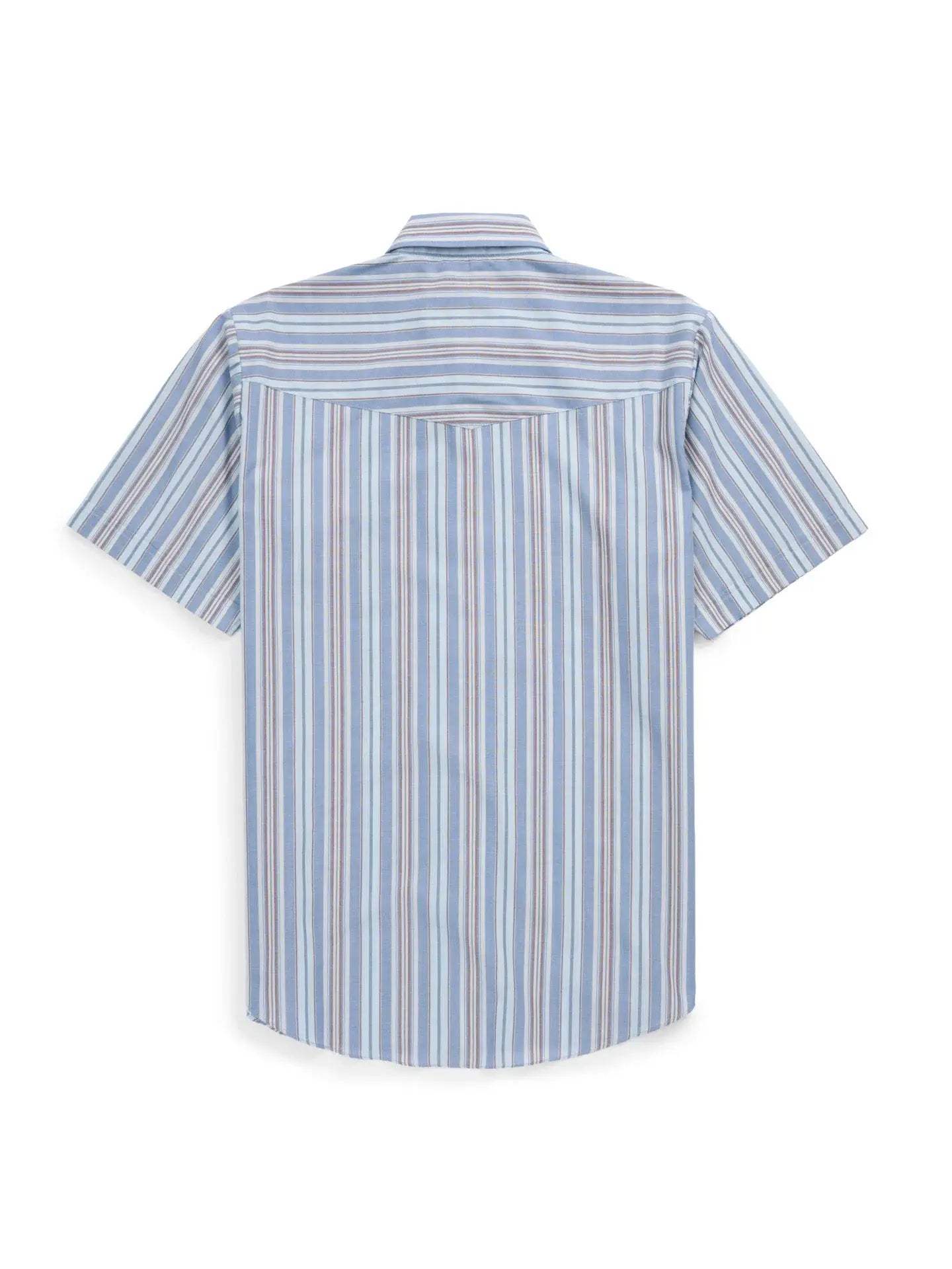 Men's Ely Cattleman Short Sleeve Stone Blue Stripe Western Snap Shirt - Ely Cattleman - Flyclothing LLC