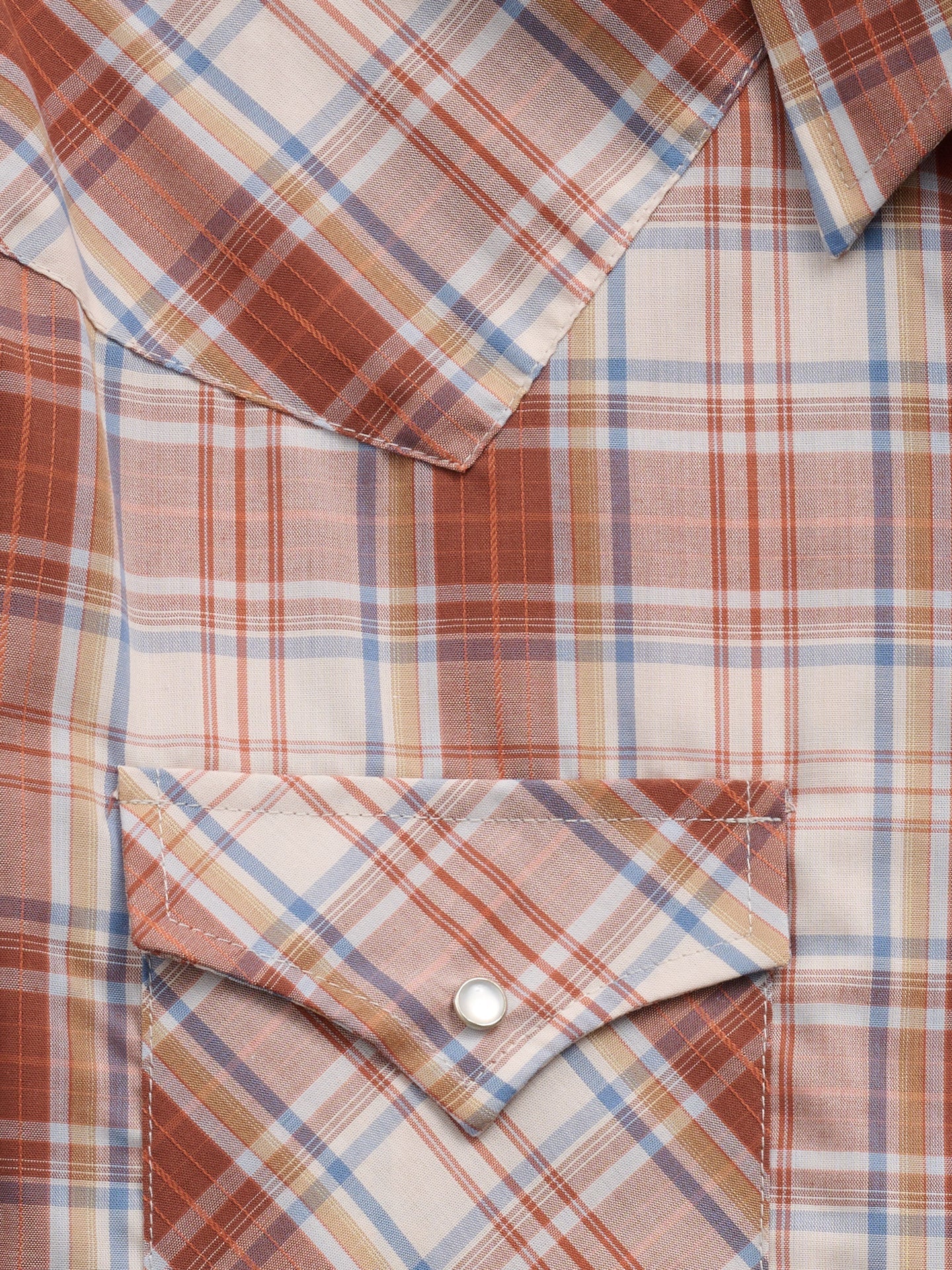 Men's Ely Cattleman Short Sleeve Rust Plaid Western Snap Shirt - Ely Cattleman - Flyclothing LLC