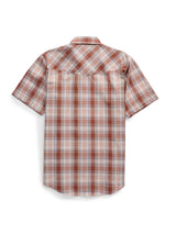 Men's Ely Cattleman Short Sleeve Rust Plaid Western Snap Shirt - Ely Cattleman - Flyclothing LLC