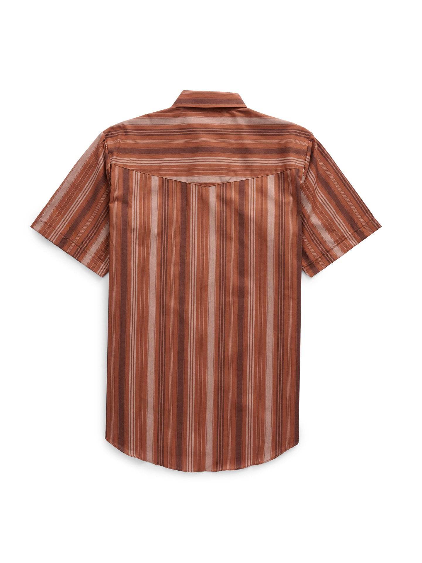 Men's Ely Cattleman Short Sleeve Rust Stripe Western Snap Shirt - Ely Cattleman - Flyclothing LLC