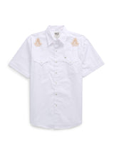 Men's Ely Cattleman Short Sleeve Solid Shirt with Guadalupana Embroidery Western Snap Shirt - Ely Cattleman - Flyclothing LLC