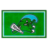 Tulane Green Wave 4ft. x 6ft. Plush Area Rug - Tulane
