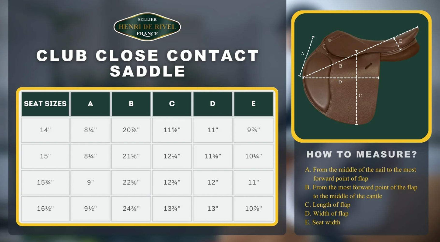 Henri de Rivel Club Close Contact Saddle - Breeches.com - Flyclothing LLC