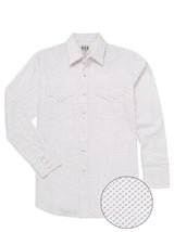 Men's Ely Cattleman Long Sleeve Geo Print Western Snap Shirt- Blue & White