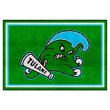 Tulane Green Wave 5ft. x 8 ft. Plush Area Rug - Tulane