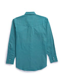 Men's Ely Cattleman Long Sleeve Medallion Print Western Snap Shirt- Teal & Khaki - Ely Cattleman
