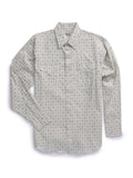 Men's Ely Cattleman Long Sleeve Medallion Print Western Snap Shirt - Ecru & Black - Ely Cattleman