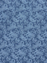 Men's Ely Cattleman Long Sleeve Paisley Print Western Snap Shirt - Denim Blue & Burgundy - Ely Cattleman - Flyclothing LLC