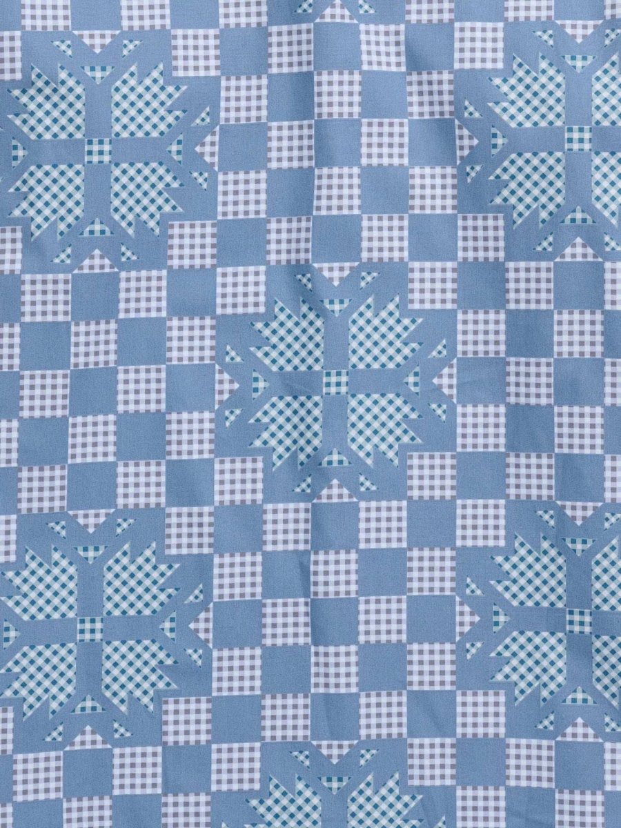 Men's Ely Cattleman Long Sleeve Checkered Patchwork Print Western Snap Shirt - Denim Blue - Ely Cattleman - Flyclothing LLC