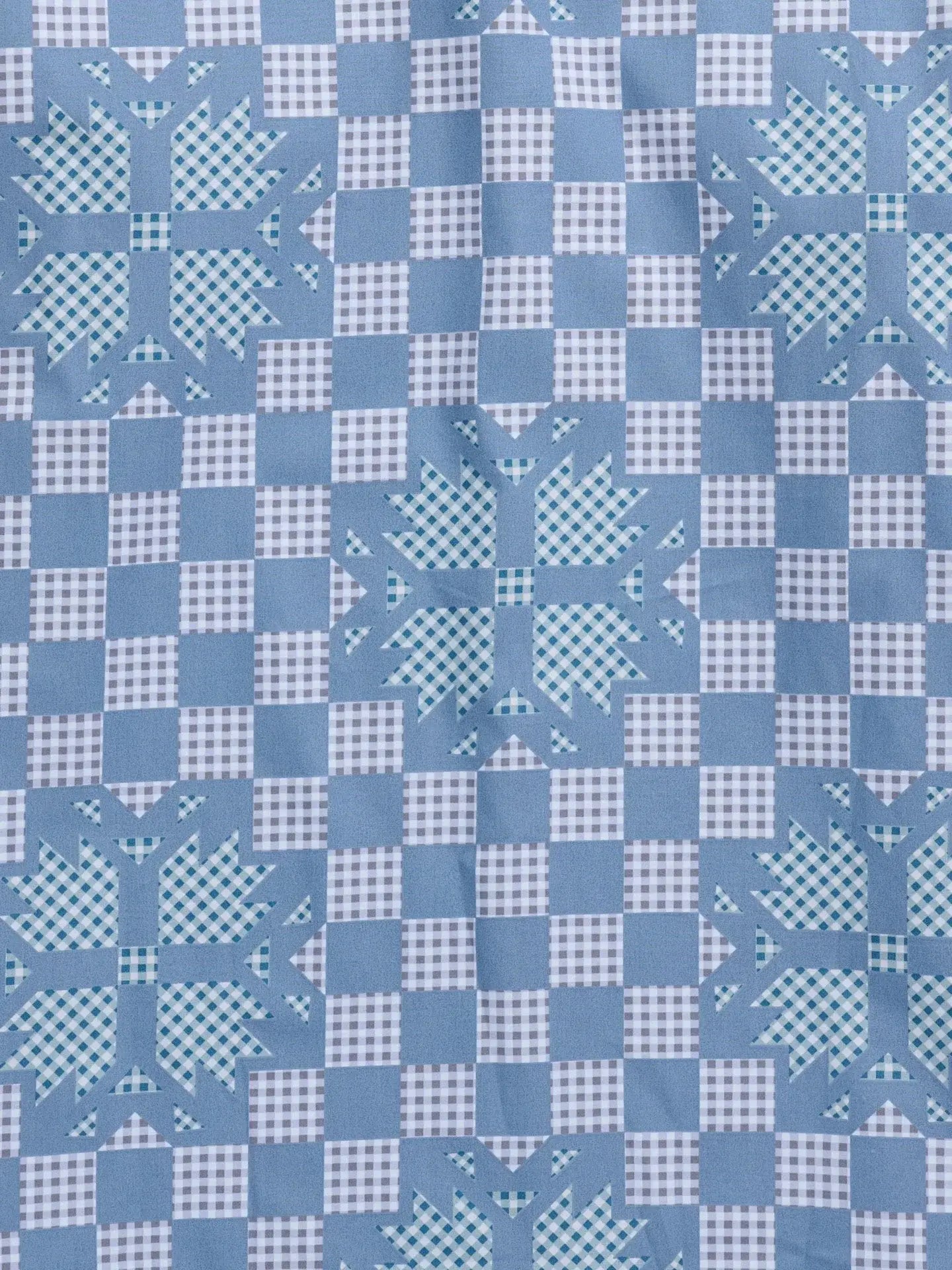 Men's Ely Cattleman Long Sleeve Checkered Patchwork Print Western Snap Shirt - Denim Blue - Ely Cattleman - Flyclothing LLC