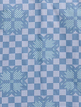 Men's Ely Cattleman Long Sleeve Checkered Patchwork Print Western Snap Shirt - Denim Blue - Ely Cattleman - Flyclothing LLC