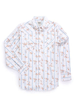 Men's Ely Cattleman Long Sleeve Wallpaper Floral Print Western Snap Shirt - White - Ely Cattleman - Flyclothing LLC