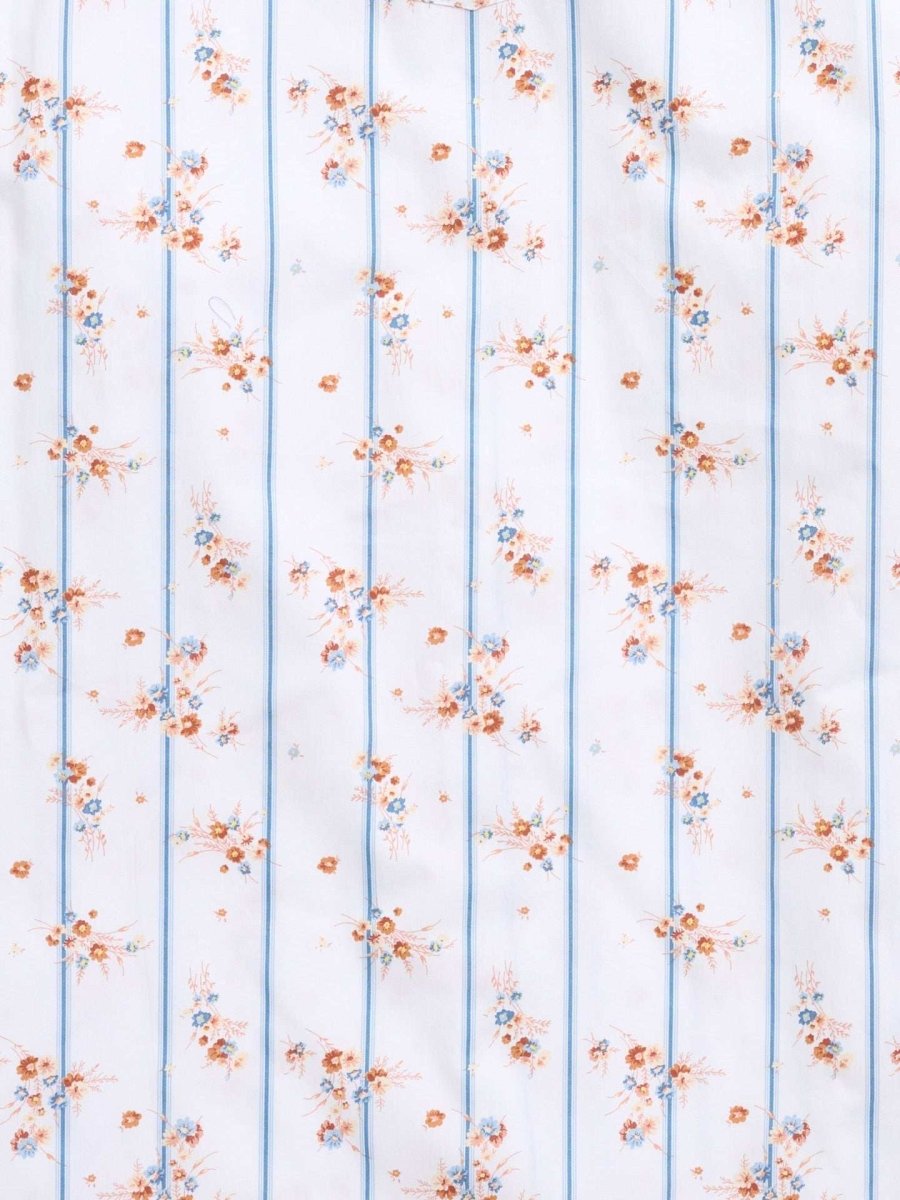 Men's Ely Cattleman Long Sleeve Wallpaper Floral Print Western Snap Shirt - White - Ely Cattleman - Flyclothing LLC