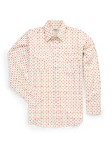 Men's Ely Cattleman Long Sleeve Retro Star Print Western Snap Shirt - Ecru