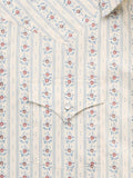 Men's Ely Cattleman Long Sleeve Wallpaper Floral Print Western Snap Shirt- Ecru - Ely Cattleman - Flyclothing LLC