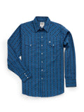 Men's Ely Cattleman Long Sleeve Wallpaper Floral Print Western Snap Shirt- Navy - Ely Cattleman - Flyclothing LLC
