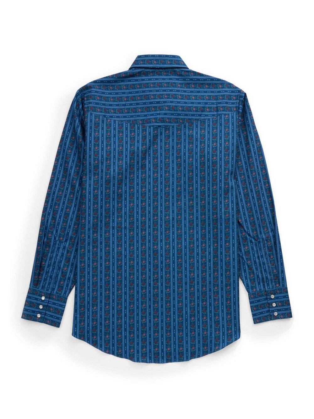 Men's Ely Cattleman Long Sleeve Wallpaper Floral Print Western Snap Shirt- Navy - Ely Cattleman - Flyclothing LLC