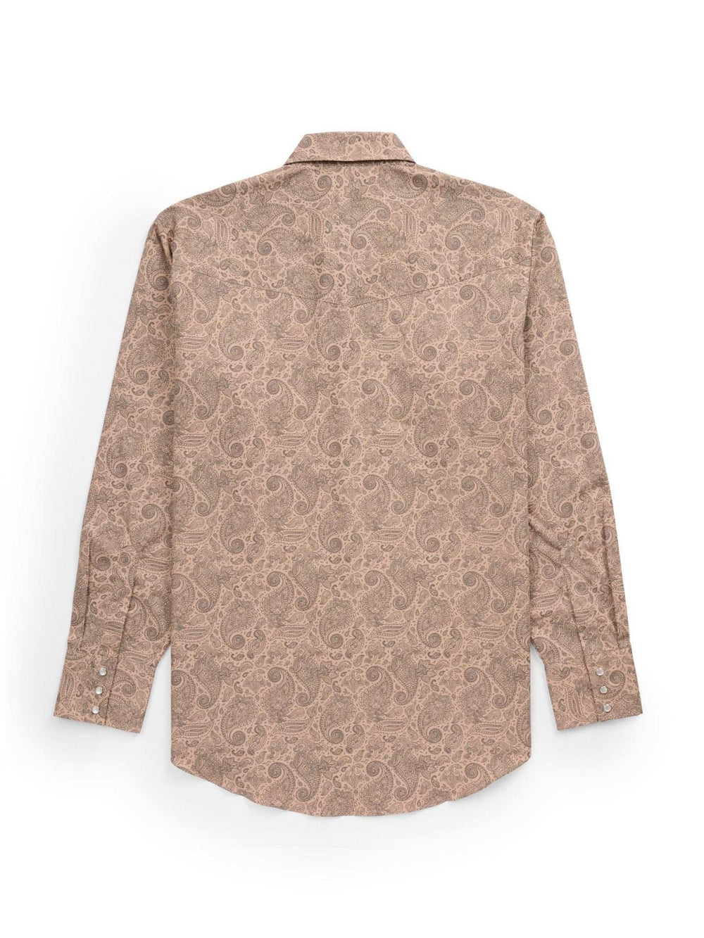Men's Ely Cattleman Long Sleeve Paisley Print Western Snap Shirt- Khaki - Ely Cattleman - Flyclothing LLC