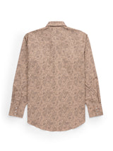 Men's Ely Cattleman Long Sleeve Paisley Print Western Snap Shirt- Khaki