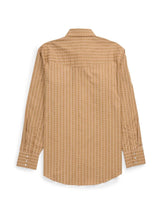 Men's Ely Cattleman Long Sleeve Barbed Wire Print Western Snap Shirt- Gold - Ely Cattleman - Flyclothing LLC