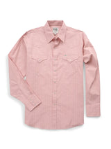 Men's Ely Cattleman Long Sleeve Barbed Wire Print Western Snap Shirt- Pink - Ely Cattleman - Flyclothing LLC