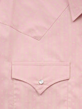 Men's Ely Cattleman Long Sleeve Barbed Wire Print Western Snap Shirt- Pink - Ely Cattleman - Flyclothing LLC