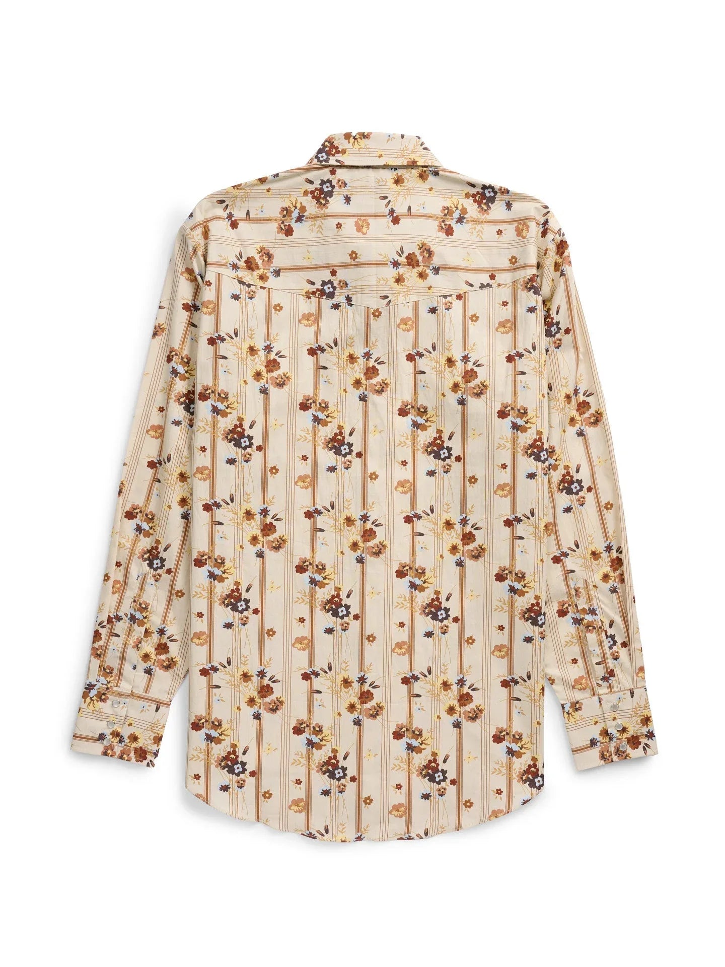 Men's Ely Cattleman Long Sleeve Wallpaper Floral Print Western Snap Shirt- Ecru - Ely Cattleman - Flyclothing LLC
