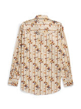 Men's Ely Cattleman Long Sleeve Wallpaper Floral Print Western Snap Shirt- Ecru - Ely Cattleman - Flyclothing LLC