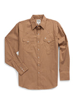 Men's Ely Cattleman Long Sleeve Retro Star Print Western Snap Shirt