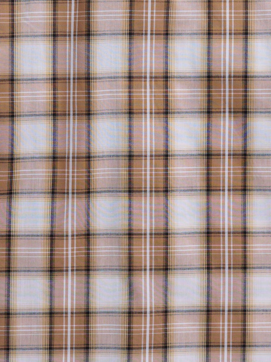Men's Ely Cattleman Long Sleeve Textured Plaid Western Snap Shirt- Teal & Khaki