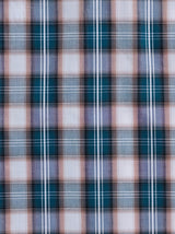 Men's Ely Cattleman Long Sleeve Textured Plaid Western Snap Shirt- Teal & Khaki