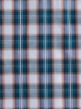 Men's Ely Cattleman Long Sleeve Textured Plaid Western Snap Shirt- Teal & Khaki - Ely Cattleman - Flyclothing LLC